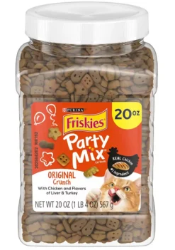 Friskies Party Mix Crunch Original Chicken, Liver and Turkey Cat Treats