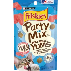 Friskies Party Mix Natural Yums with Real Tuna Cat Treats, 2.1-oz