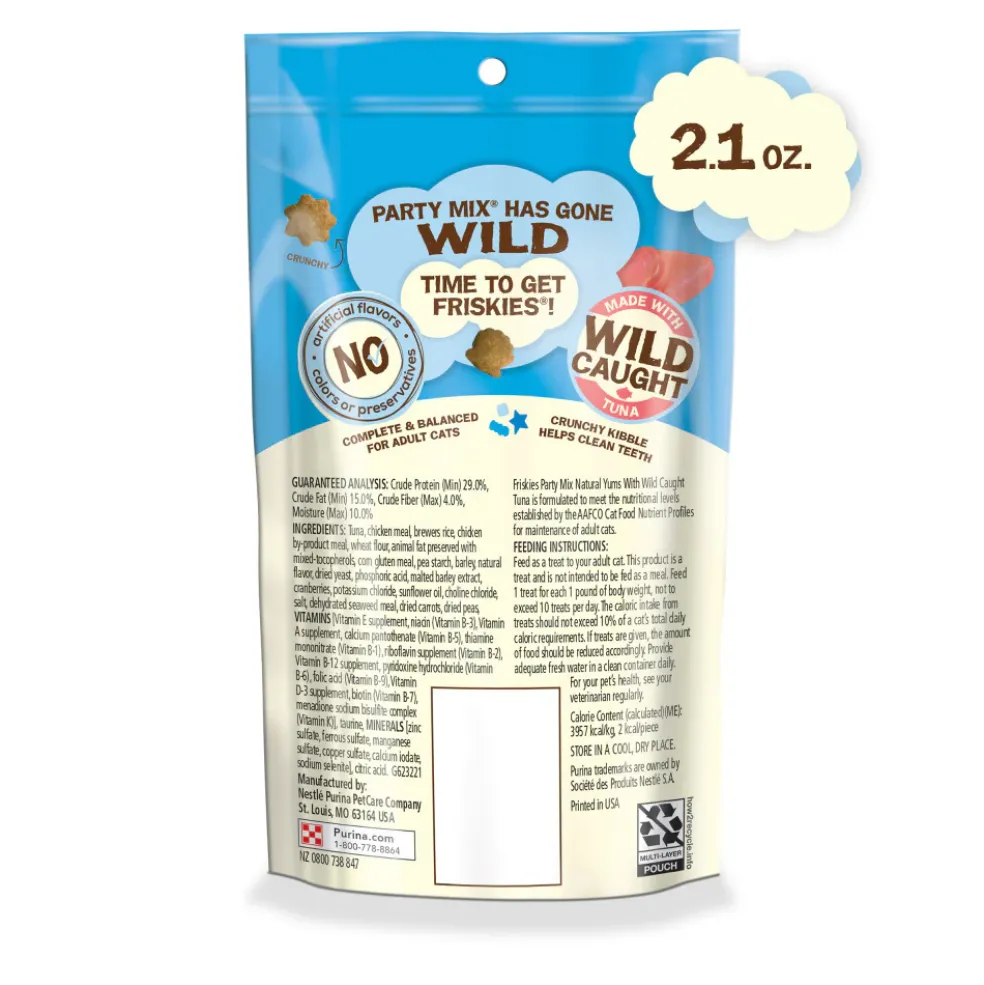 Friskies Party Mix Natural Yums with Real Tuna Cat Treats, 2.1-oz