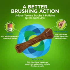 Fruitables BioActive Fresh Mouth Dental Chews For Medium Dogs (10 chews)