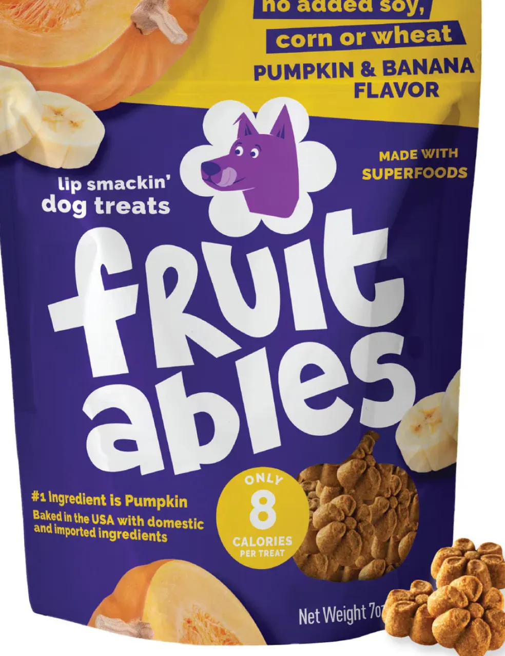 Fruitables Dog Treats Pumpkin & Banana Flavor (7 oz)