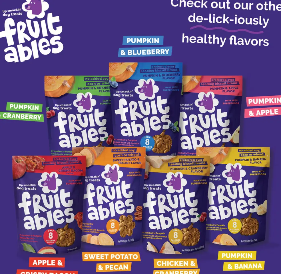 Fruitables Dog Treats Pumpkin & Banana Flavor (7 oz)