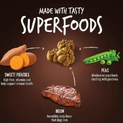 Fruitables Skinny Minis Grilled Bison Flavor Chewy Dog Treats