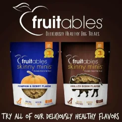 Fruitables Skinny Minis Grilled Bison Flavor Chewy Dog Treats