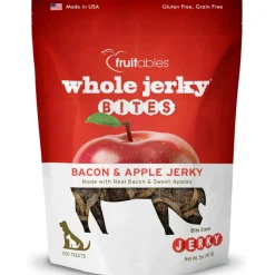 Fruitables Whole Jerky Bites Bacon & Apple Treats For Dogs (5 oz)