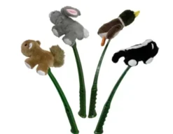 Furry Flingerz on Stick Rabbit Dog Toy