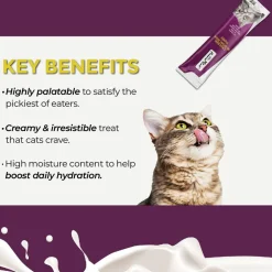 Fussie Cat Chicken in Goat Milk Puree Lickable Cat Treats, 0.5-oz x 4-tubes