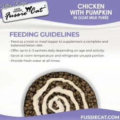 Fussie Cat Chicken with Pumpkin in Goat Milk Puree Lickable Kitten Recipe, 0.5-oz tube, 4-count
