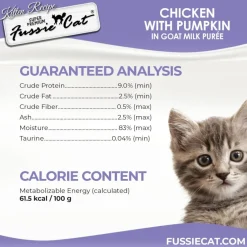 Fussie Cat Chicken with Pumpkin in Goat Milk Puree Lickable Kitten Recipe, 0.5-oz tube, 4-count