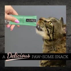 Fussie Cat Mackerel with Beef Puree Lickable Cat Treats, 0.5-oz x 4-tubes