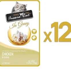 Fussie Cat Premium Chicken in Gravy Wet Cat Food, 2.47-oz