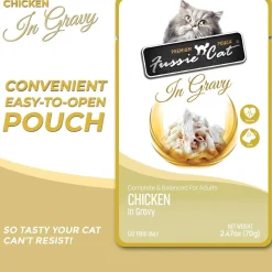 Fussie Cat Premium Chicken in Gravy Wet Cat Food, 2.47-oz