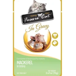 Fussie Cat Premium Mackerel in Gravy Wet Cat Food, 2.47-oz