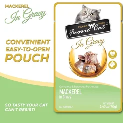 Fussie Cat Premium Mackerel in Gravy Wet Cat Food, 2.47-oz