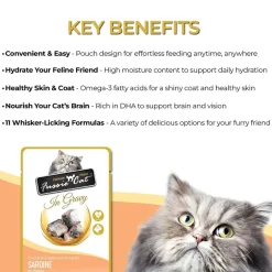 Fussie Cat Premium Sardine in Gravy Wet Cat Food, 2.47-oz