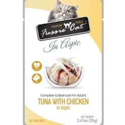 Fussie Cat Premium Tuna with Chicken in Aspic Wet Cat Food, 2.47-oz pouch
