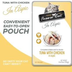 Fussie Cat Premium Tuna with Chicken in Aspic Wet Cat Food, 2.47-oz pouch
