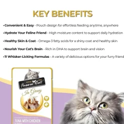 Fussie Cat Premium Tuna with Chicken in Gravy Wet Cat Food, 2.47-oz pouch