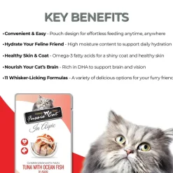 Fussie Cat Premium Tuna with Ocean Fish in Aspic Wet Cat Food, 2.47-oz pouch