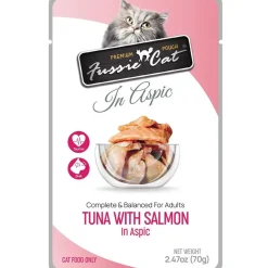 Fussie Cat Premium Tuna with Salmon in Aspic Wet Cat Food, 2.47-oz pouch