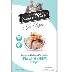 Fussie Cat Premium Tuna with Shrimp in Aspic Wet Cat Food, 2.47-oz pouch