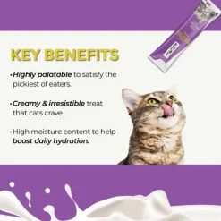 Fussie Cat Tuna with Chicken in Goat Milk Puree Lickable Cat Treats, 0.5-oz x 4-tubes