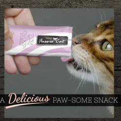 Fussie Cat Tuna with Chicken Puree Lickable Cat Treats, 0.5-oz x 4-tubes