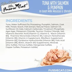 Fussie Cat Tuna with Salmon in Goat Milk Mousse Kitten Pouch, 1.5-oz case of 12