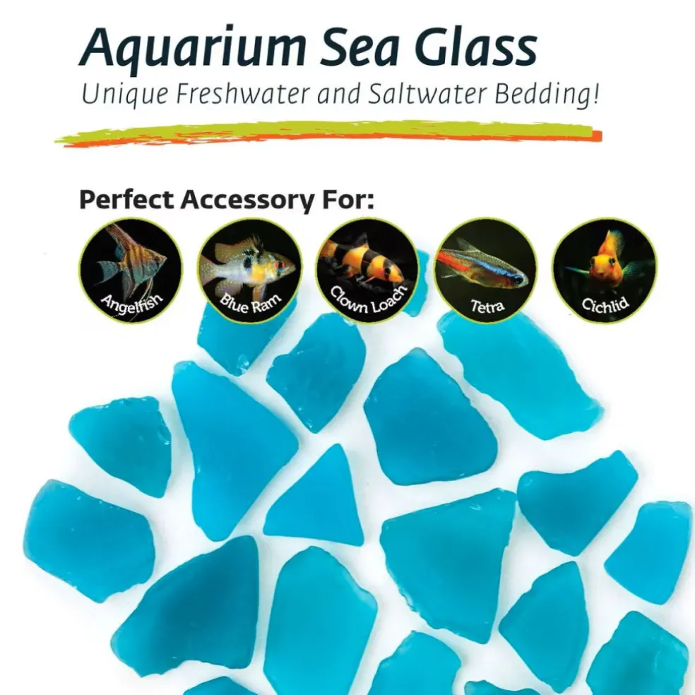 Galapagos Aquarium Sea Glass For Reptiles - 4 lb bag