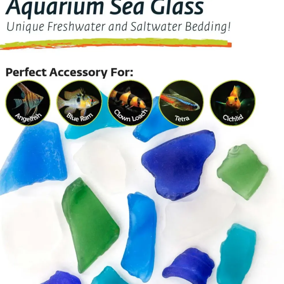 Galapagos Aquarium Sea Glass For Reptiles - 4 lb bag