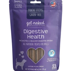 Get Naked Digestive Health Grain-Free Dental Stick Dog Treats, Small, 18 count