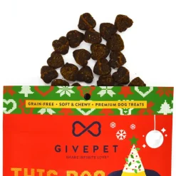 GivePet Free Pugly Sweater Party Cinnamon, Ginger & Peanut Butter Flavor Dog Treats, 6-oz