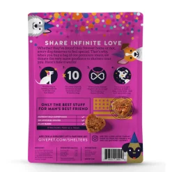 GivePet Gotcha Day Paw-ty Banana, Coconut & Strawberry Soft Baked Dog Treats (6 oz)