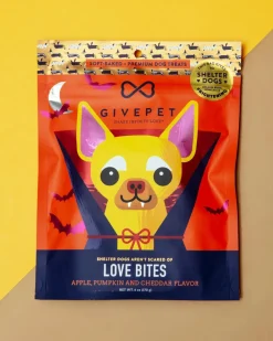 GivePet Love Bites Apple, Pumpkin & Cheddar Flavor Soft Dog Treats, 6-oz