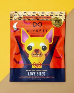 GivePet Love Bites Apple, Pumpkin & Cheddar Flavor Soft Dog Treats, 6-oz
