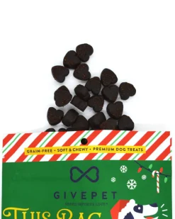 GivePet Peppermint Bark Carob, Molasses & Peppermint Flavor Dog Treats, 6-oz