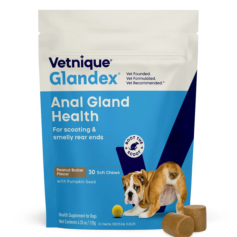 Glandex Advanced Vet Strength Anal Gland Support for Dogs, Duck & Bacon Flavor