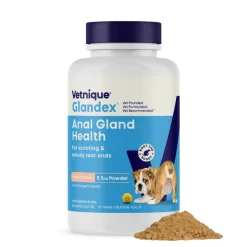 Glandex Anal Gland Health Powder Supplement for Dogs, Salmon Flavored