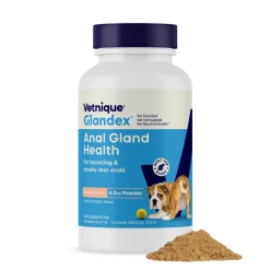 Glandex Anal Gland Health Powder Supplement for Dogs, Salmon Flavored