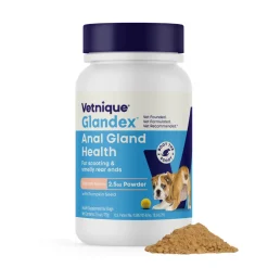 Glandex Anal Gland Health Powder Supplement for Dogs, Salmon Flavored