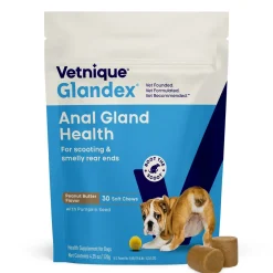 Glandex Anal Gland Support Peanut Butter Soft Chews for Dogs