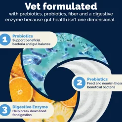 Glandex Daily Prebiotic & Probiotic Supplement Powder for Dogs, Pork Flavored