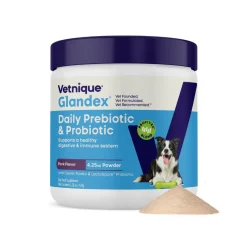 Glandex Daily Prebiotic & Probiotic Supplement Powder for Dogs, Pork Flavored