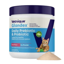 Glandex Daily Prebiotic & Probiotic Powder for Cats, Tuna Flavor, 4 oz