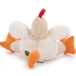 goDog Checkers Rooster with Chew Guard Technology Tough Plush Toy For Dogs