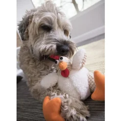 goDog Checkers Rooster with Chew Guard Technology Tough Plush Toy For Dogs