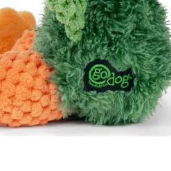 GoDog Checkers Sitting Duck Squeaky Plush Dog Toy, Large