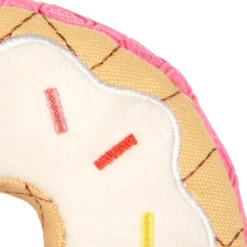 GoDog Tough N Texture Donut Dog Toy, Pink, 5