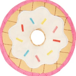 GoDog Tough N Texture Donut Dog Toy, Pink, 5