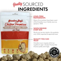 Grandma Lucy Chicken Parmesan Freeze-Dried Meatball Treats for Dogs, 3-oz